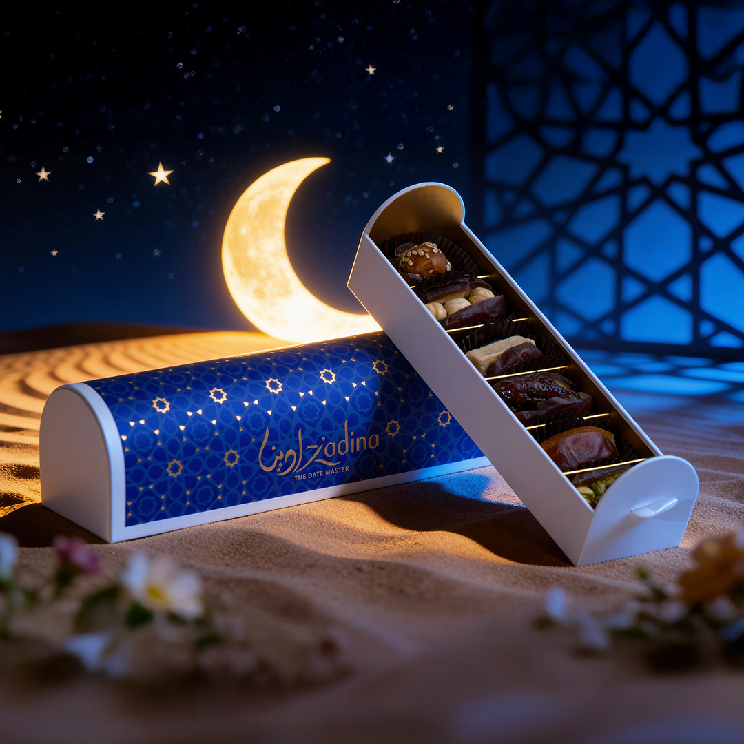 Ramadan Stuffed Dates Sleeve Gift Box - 6 Pcs