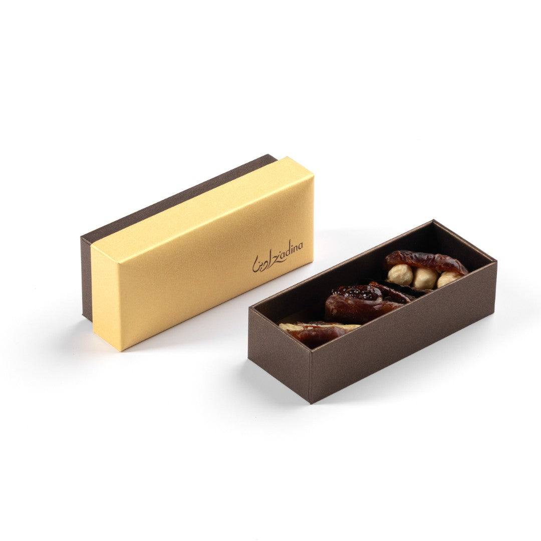 Gold 3 Pcs Carton Box With Assorted Dates