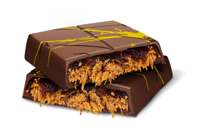 Date-Sweetened Date Halawa & Caramel Kunafa Chocolate Bar