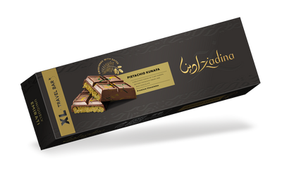 Jumbo Date Sweetened Pistachio Kunafa Chocolate Bar - 470g