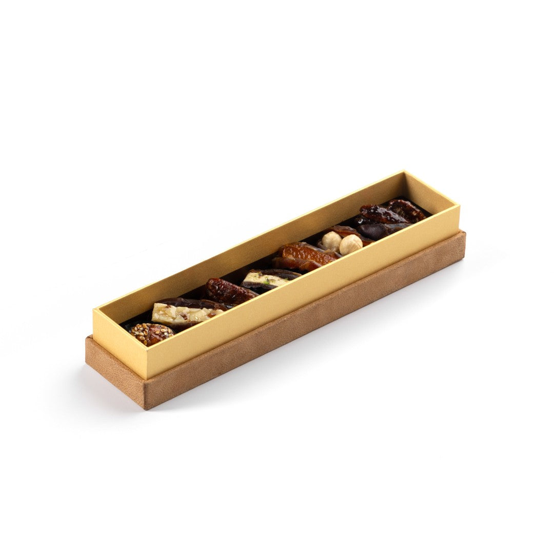 Small Rectanglular Camel Leather Date Box