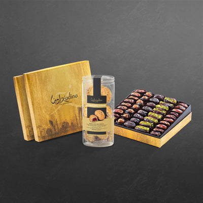 Skyline Gift Bundle – 2 Skyline Dates Boxes (Large + Medium) + 1 Jar of Ma’amoul