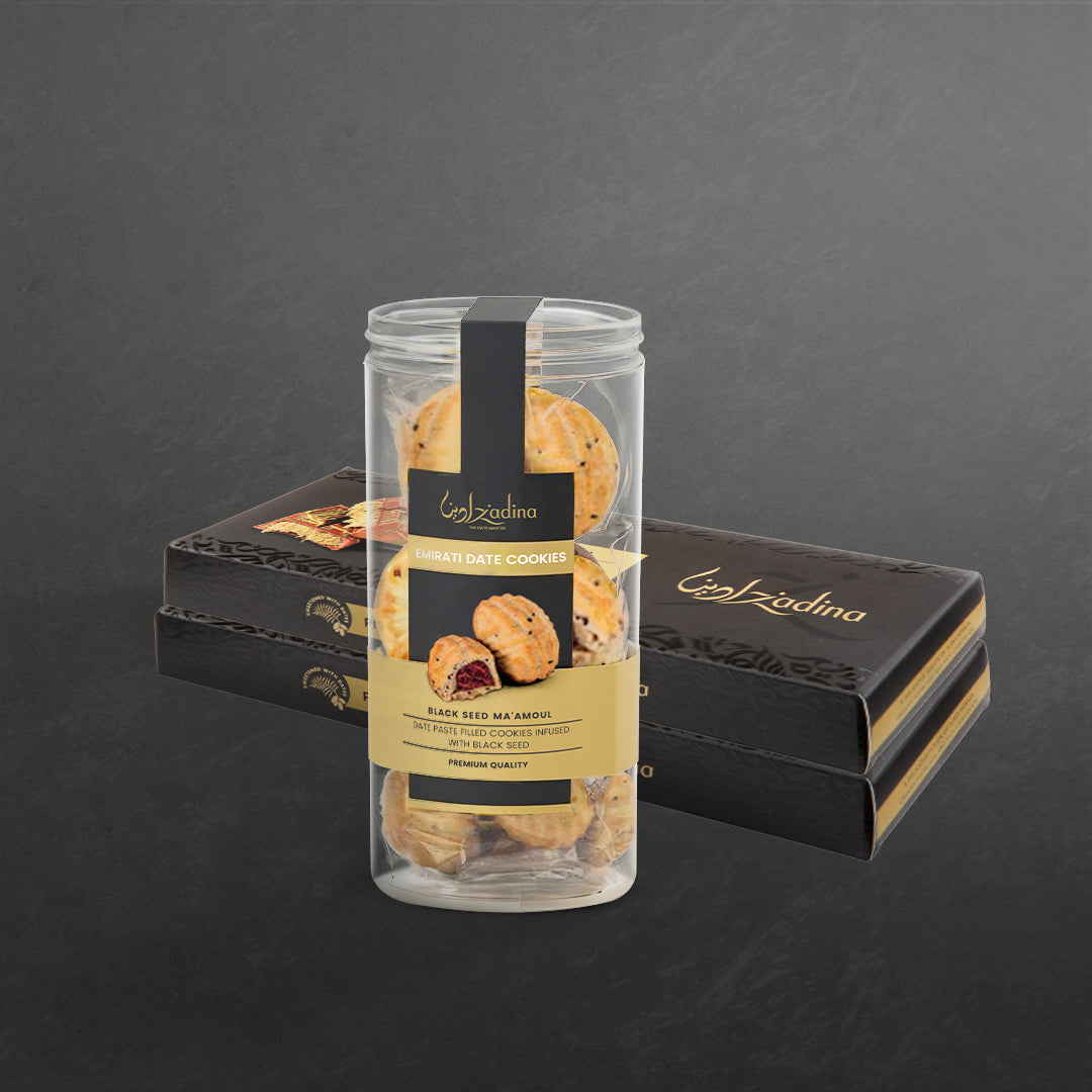 Pistachio Kunafa & Ma’amoul Duo Bundle – 2 Jumbo Pistachio Kunafa Chocolate Bars, 1 Jar of Ma’amoul