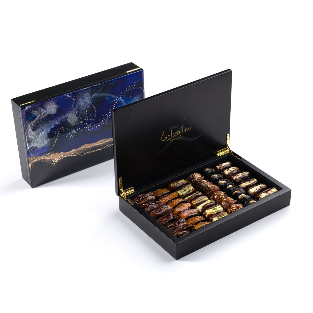 Night Sky-Inspired Resin Wooden Box