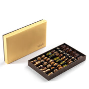 Gold Rectangle Large Box With Assorted Dates - 625g