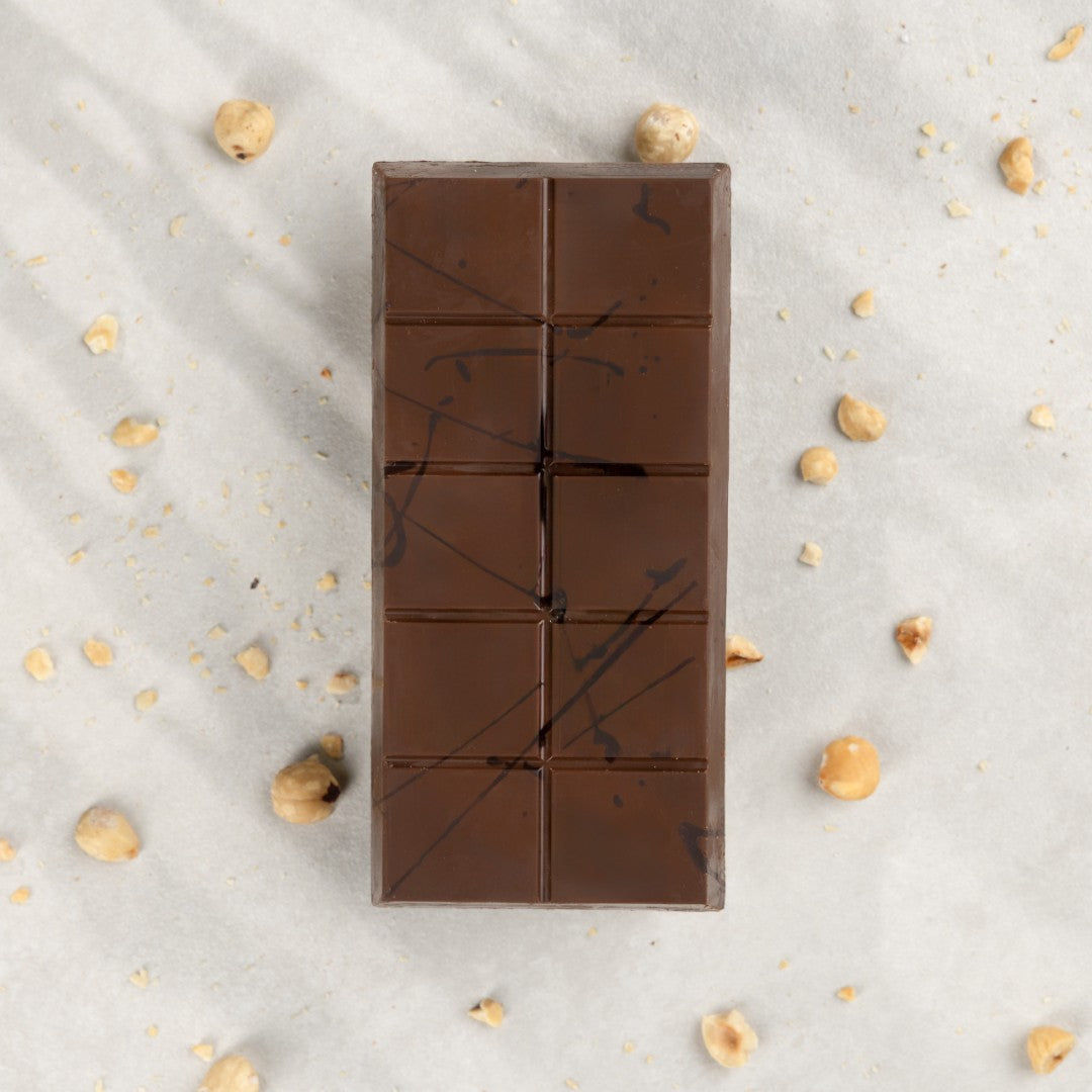 Date-Sweetened Choco Hazelnut Kunafa Chocolate Bar