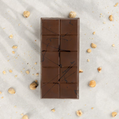 Date-Sweetened Choco Hazelnut Kunafa Chocolate Bar