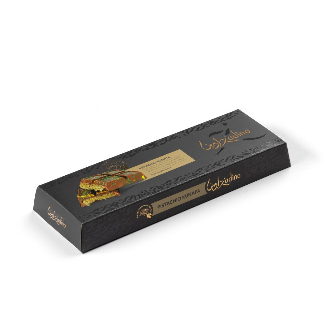 Jumbo Date Sweetened Pistachio Kunafa Chocolate Bar - 470g