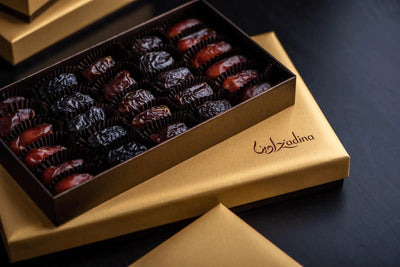 Gold Square Large Box With Assorted Dates