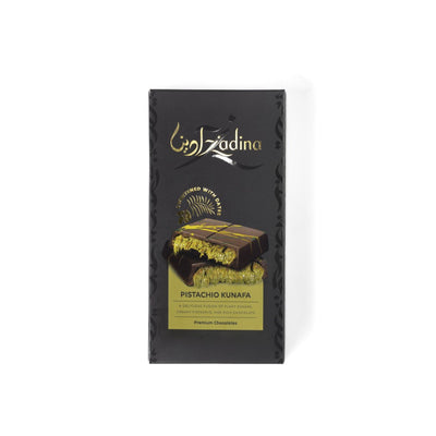 Date-Sweetened Pistachio Cream Kunafa Chocolate Bar
