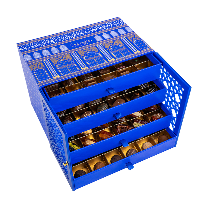 Ramadan Chocolate Dates Gift Box With Arabian Cabinet Design