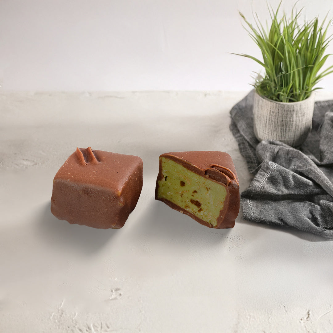 Milk Chocolate With Pistachio Baklawa & Coffee Rocca Filling