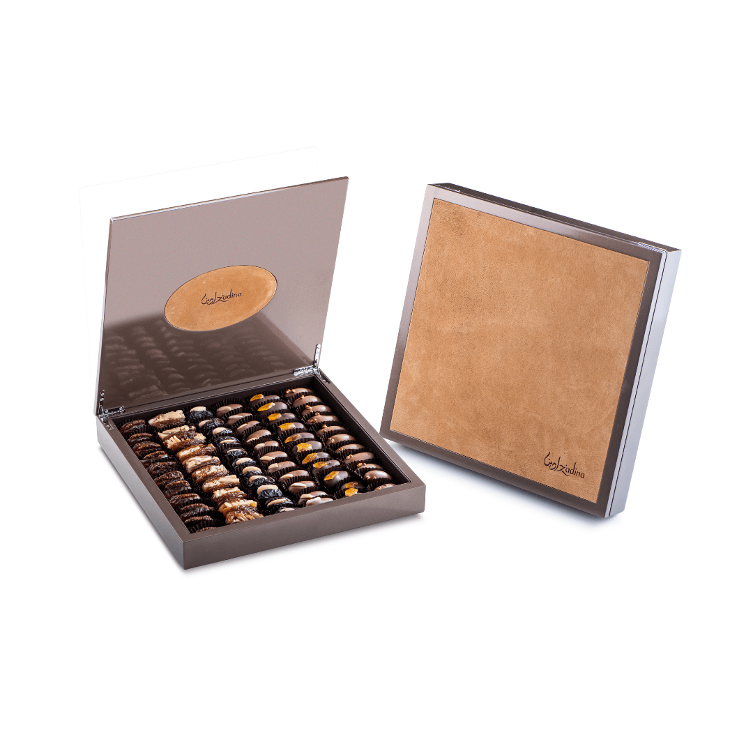 Large Wooden Camel Leather Box