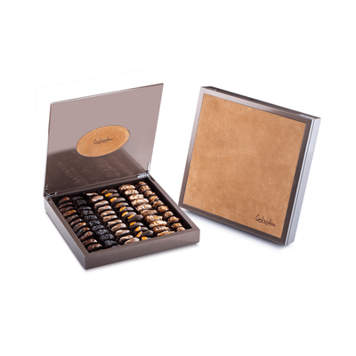 Luxury Camel Leather Date Box